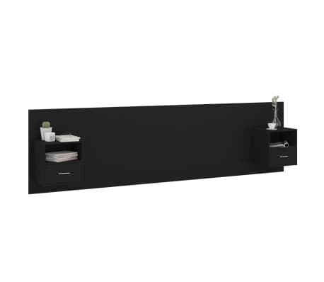 vidaXL voodipeats kappidega, must, tehispuit