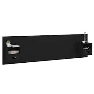 vidaXL voodipeats kappidega, must, tehispuit