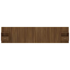 vidaXL gultas galvgalis ar skapī&scaron;iem, ozola krāsā, inženierijas koks