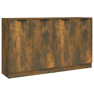 Příborníky 2 ks kouřový dub 60 x 30 x 70 cm kompozitní dřevo - obrázek 2