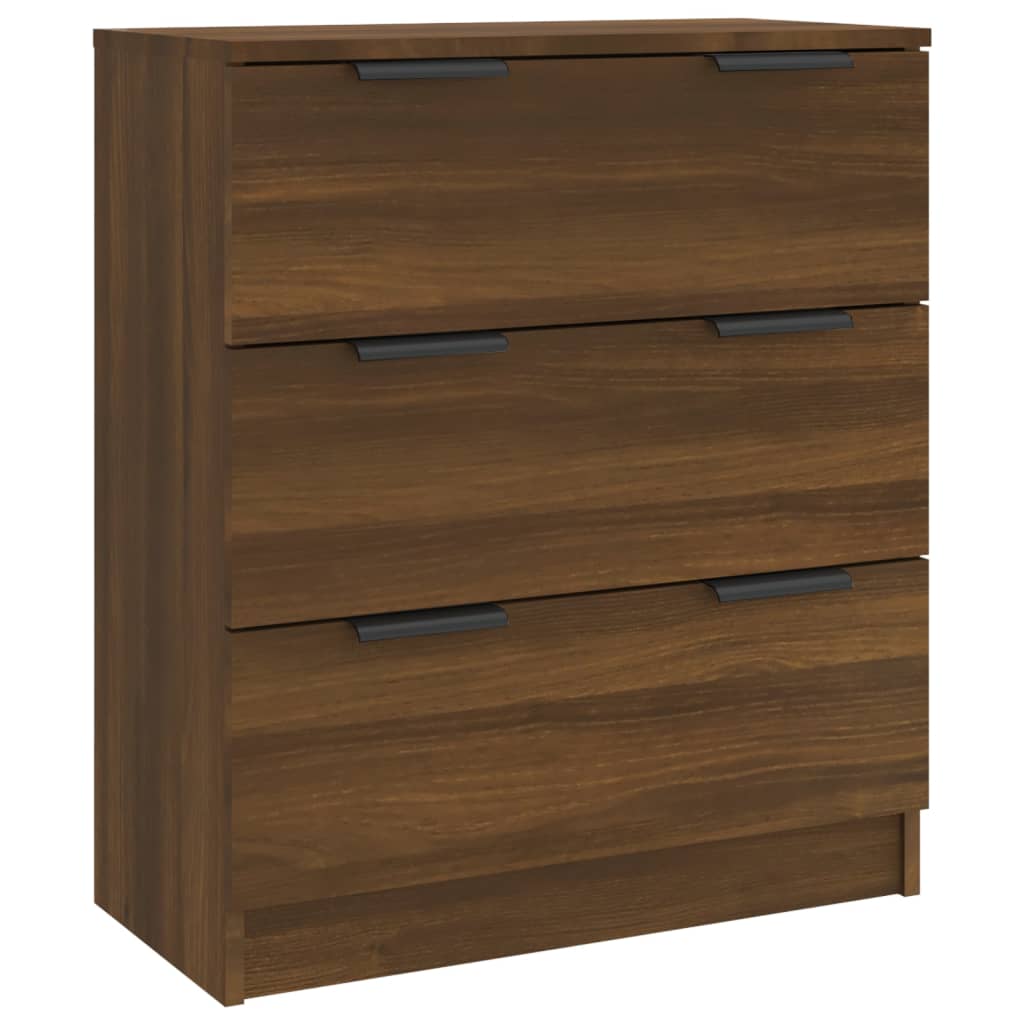 

vidaXL 3 st Dressoirs bewerkt hout bruineikenkleurig