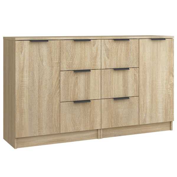 vidaXL puhvetkapid 2 tk, Sonoma tamm, 60 x 30 x 70 cm, tehispuit