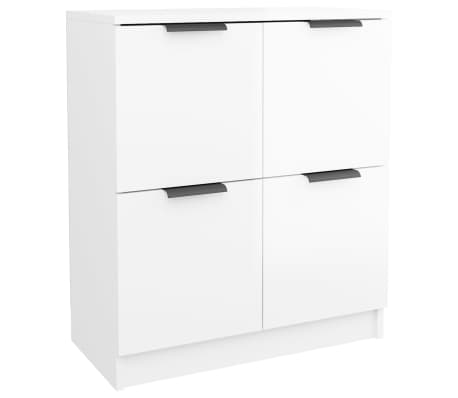 vidaXL Ντουλάπια 2 τεμ. Γυαλιστερό Λευκό 60x30x70εκ.Επεξεργασμένο Ξύλο