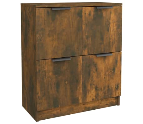 vidaXL &Scaron;oninės spintelės, 2vnt., dūminio ąžuolo, 60x30x70cm, mediena