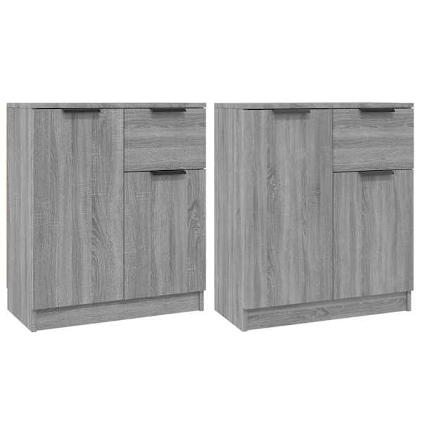 vidaXL puhvetkapid 2 tk, hall Sonoma tamm, 60 x 30 x 70 cm, tehispuit