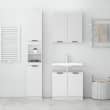 vidaXL 3 Piece Bathroom Cabinet Set White Engineered Wood | vidaXL.ie