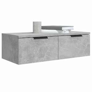 Nástěnné skříňky 2 ks betonově šedé 68x30x20cm kompozitní dřevo - obrázek 4