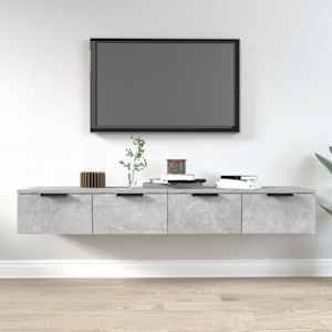 Nástěnné skříňky 2 ks betonově šedé 68x30x20cm kompozitní dřevo - obrázek 1