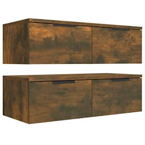 Nástěnné skříňky 2 ks kouřový dub 68x30x20 cm kompozitní dřevo - obrázek 6