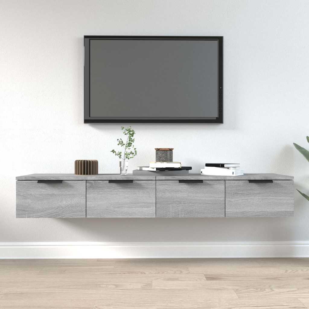 vidaXL Szafki wisz�ce, 2 szt., szary d�b sonoma, 68x30x20 cm