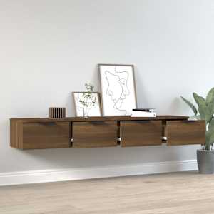 vidaXL Mobili Pensili 2 pz Marrone Rovere 68x30x20cm Legno Multistrato