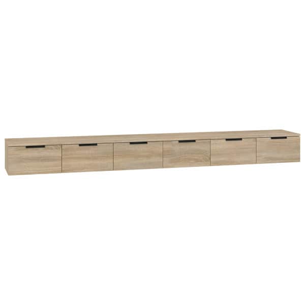 vidaXL seinakapp, 2 tk, sonoma tamm, 102x30x20 cm, tehispuit