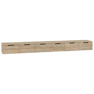 Nástěnné skříňky 2 ks dub sonoma 102x30x20 cm kompozitní dřevo - obrázek 2