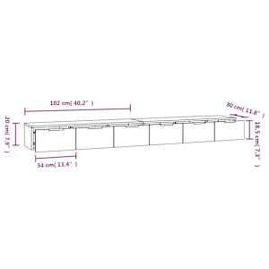 Nástěnné skříňky 2 ks dub sonoma 102x30x20 cm kompozitní dřevo - obrázek 7