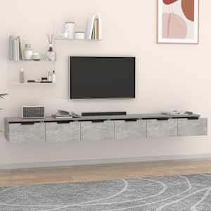 Nástěnné skříňky 2 ks betonově šedé 102 x 30 x 20 cm kompozit - obrázek 3