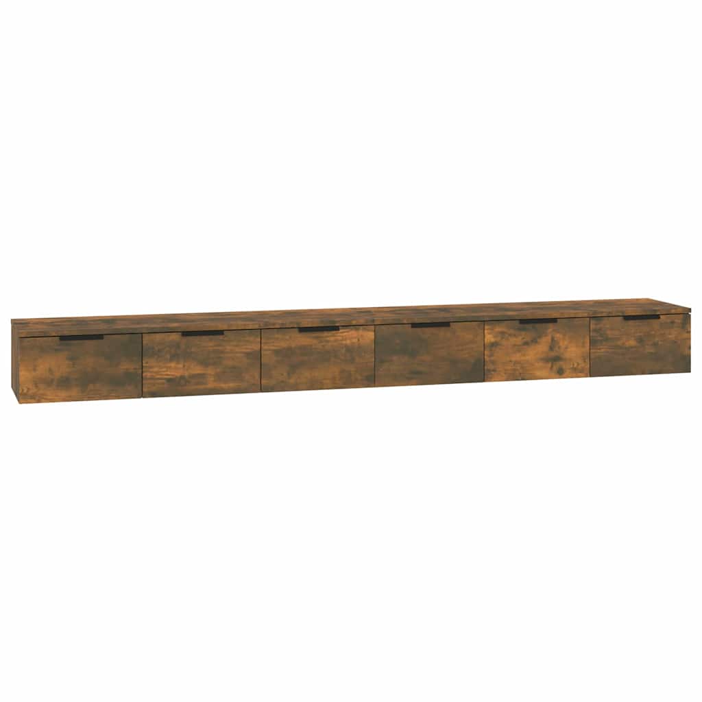 vidaXL Nástěnné skříňky 2 ks kouřový dub 102x30x20 cm kompozitní dřevo