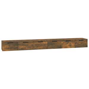 Nástěnné skříňky 2 ks kouřový dub 102x30x20 cm kompozitní dřevo - obrázek 2