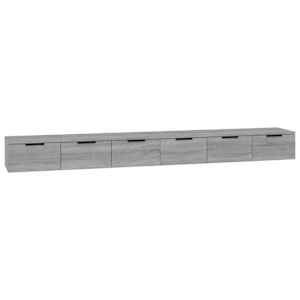 vidaXL seinakapid 2 tk, hall Sonoma tamm 102x30x20 cm tehispuit