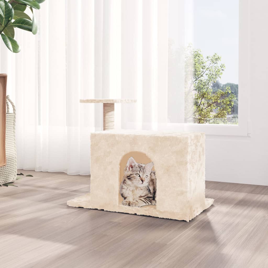 vidaXL Ansamblu de pisici cu stâlp din funie de sisal, crem, 51 cm Accesorii