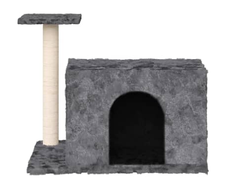 vidaXL Mačje drevo s praskalniki iz sisala temno sivo 51 cm