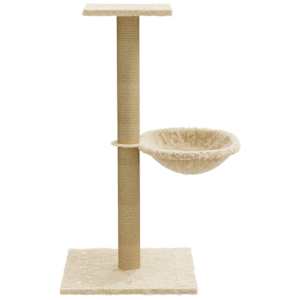 Škrabadlo pro kočky se sisalovým sloupkem krémové 74 cm - obrázek 5