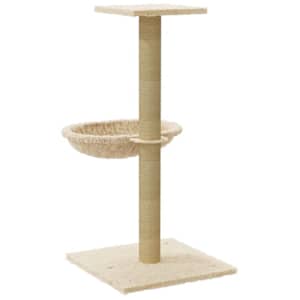 Škrabadlo pro kočky se sisalovým sloupkem krémové 74 cm - obrázek 6