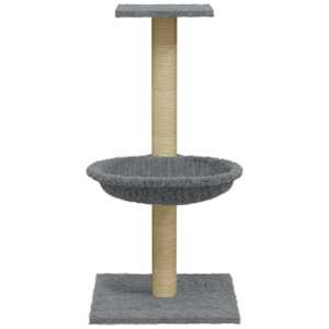 Škrabadlo pro kočky se sisalovým sloupkem světle šedé 74 cm - obrázek 4
