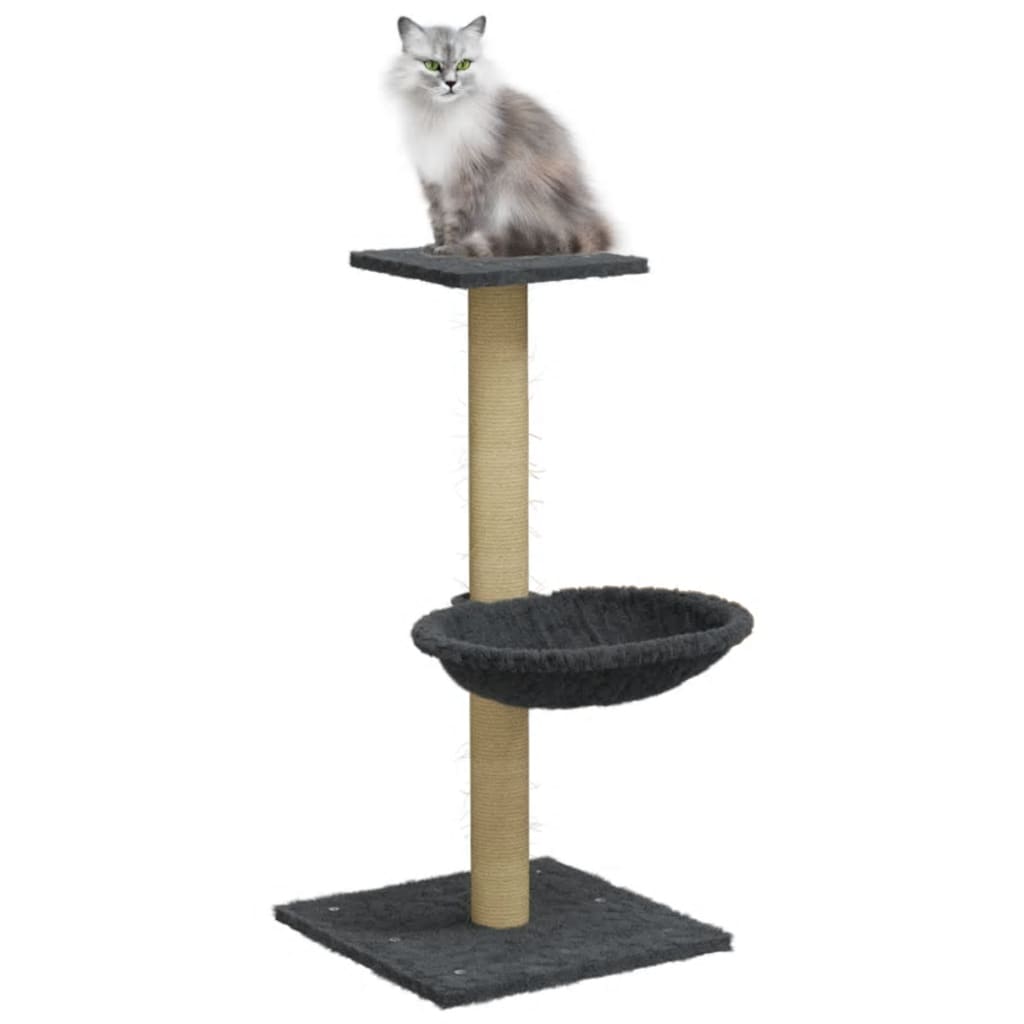 vidaXL Kattenmeubel met sisal krabpaal 74 cm donkergrijs afbeelding