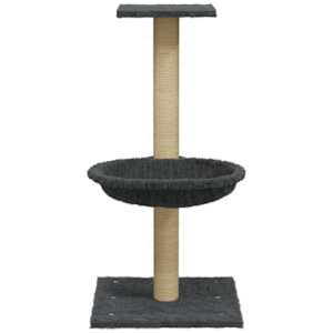 Škrabadlo pro kočky se sisalovým sloupkem tmavě šedé 74 cm - obrázek 4