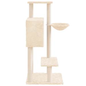 Škrabadlo pro kočky se sisalovými sloupky krémové 108,5 cm - obrázek 5