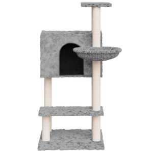 Škrabadlo pro kočky se sisalovými sloupky světle šedé 108,5 cm - obrázek 4