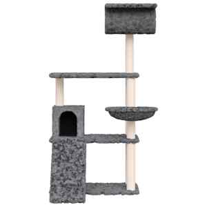 Škrabadlo pro kočky se sisalovými sloupky tmavě šedé 131 cm - obrázek 3
