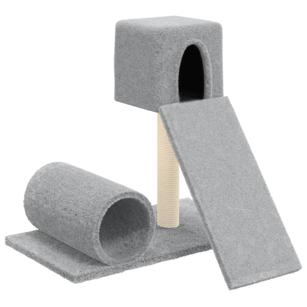 vidaXL Škrabadlo pro kočky se sisalovým sloupkem světle šedé 59 cm