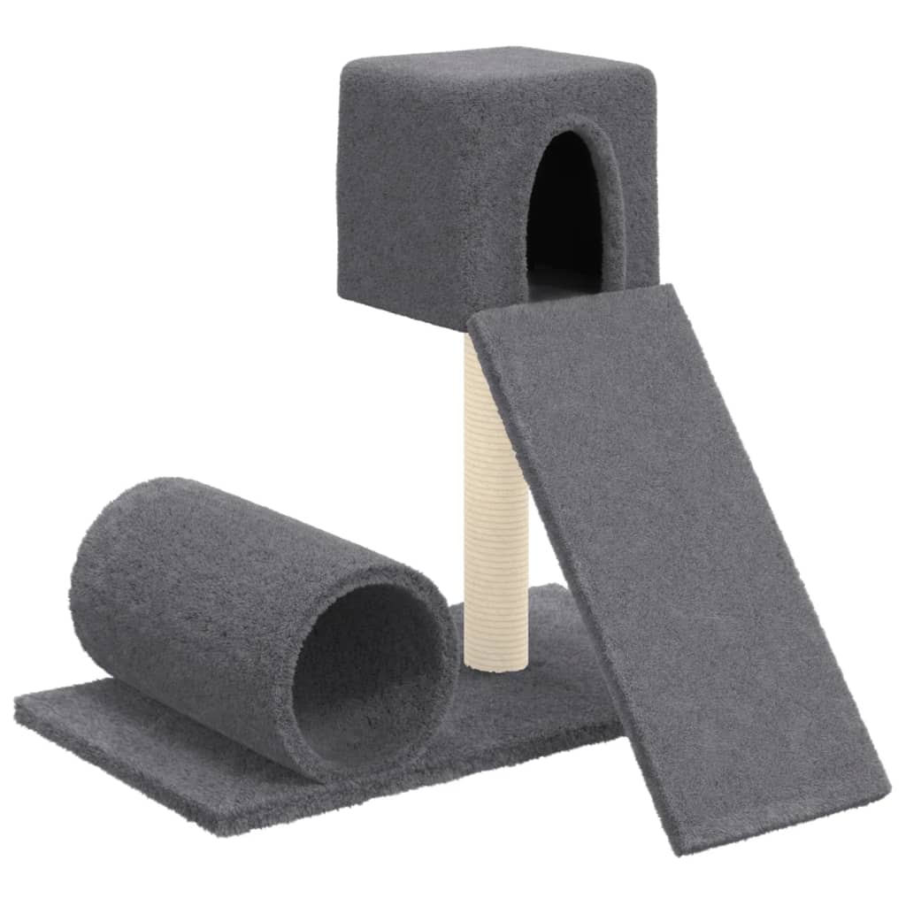 vidaXL Škrabadlo pro kočky se sisalovým sloupkem tmavě šedé 59 cm