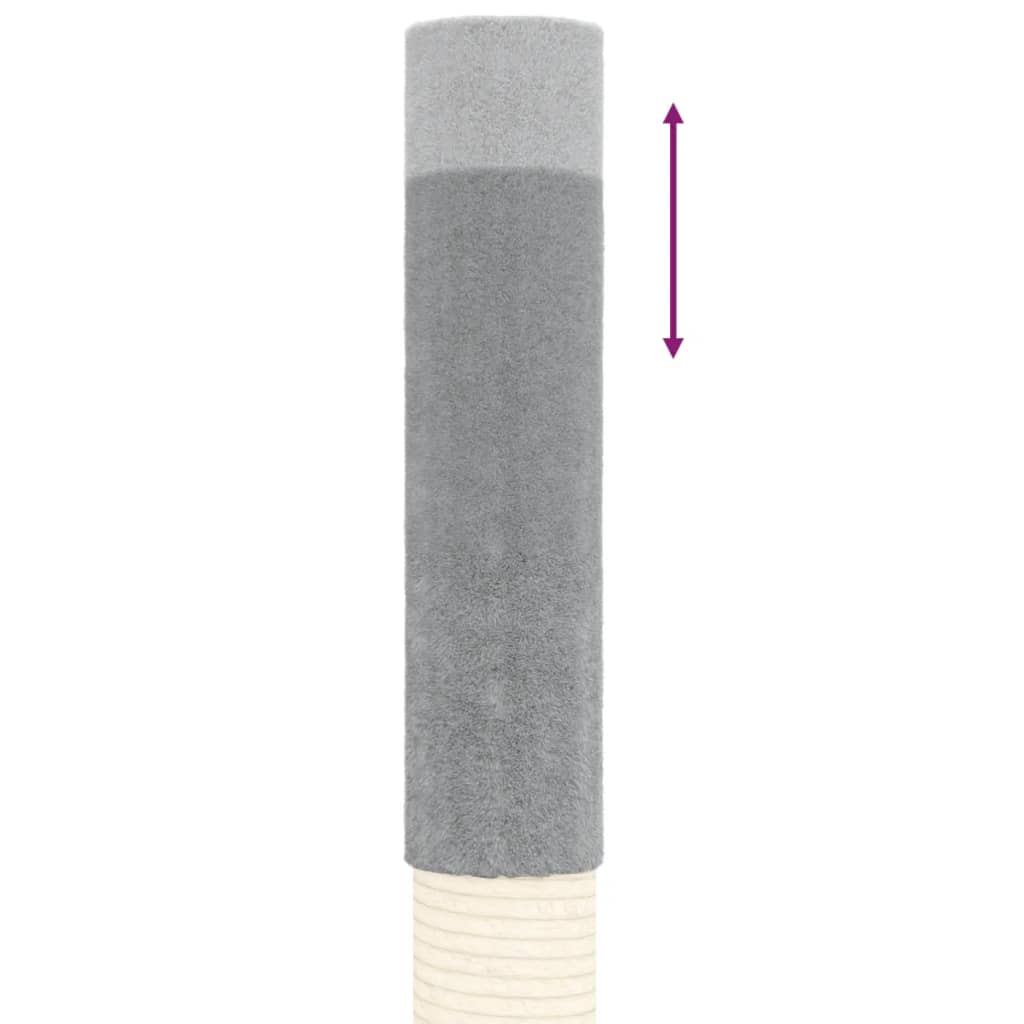 Albero Per Gatti Pavimento Soffitto Grigio Chiaro 277-303 Cm VidaXL 18 width=274