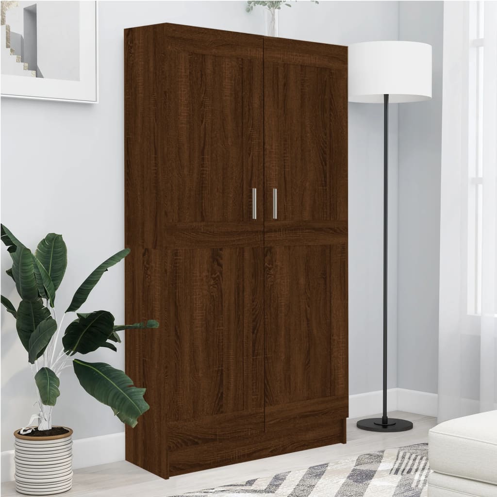 vidaXL Bücherschrank Braun Eichen-Optik 82,5x30,5x150 cm Holzwerkstoff