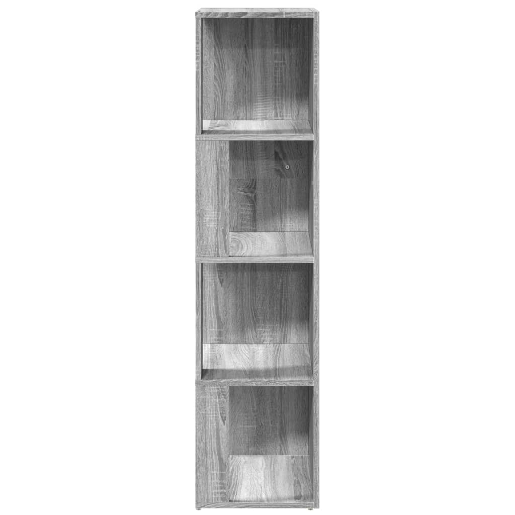 vidaXL Mueble esquina madera contrachapada gris Sonoma 33x33x132 cm