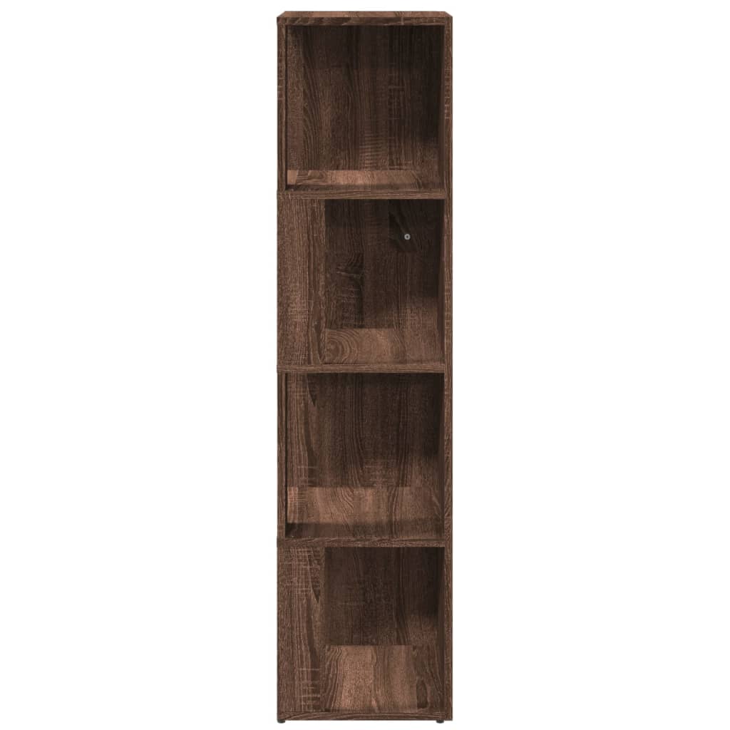 vidaXL Hörnhylla brun sonoma 33x33x132 cm konstruerat trä