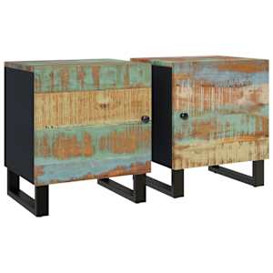 Noční stolky 2 ks 40 x 33 x 46 cm masivní recyklované dřevo - obrázek 2
