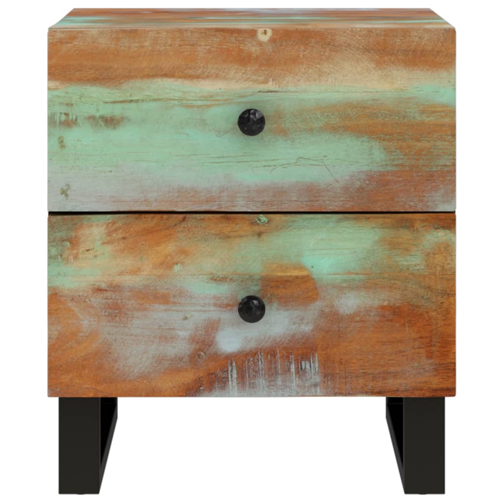 vidaXL Nachtkastje 40x33x46 cm massief gerecycled hout afbeelding
