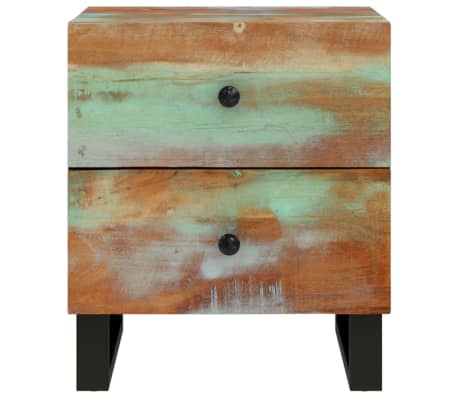 vidaXL Nachttisch 40x33x46 cm Altholz Massiv
