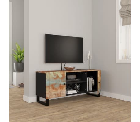 vidaXL Mobile Porta TV 105x33x46 cm in Legno Massello di Recupero