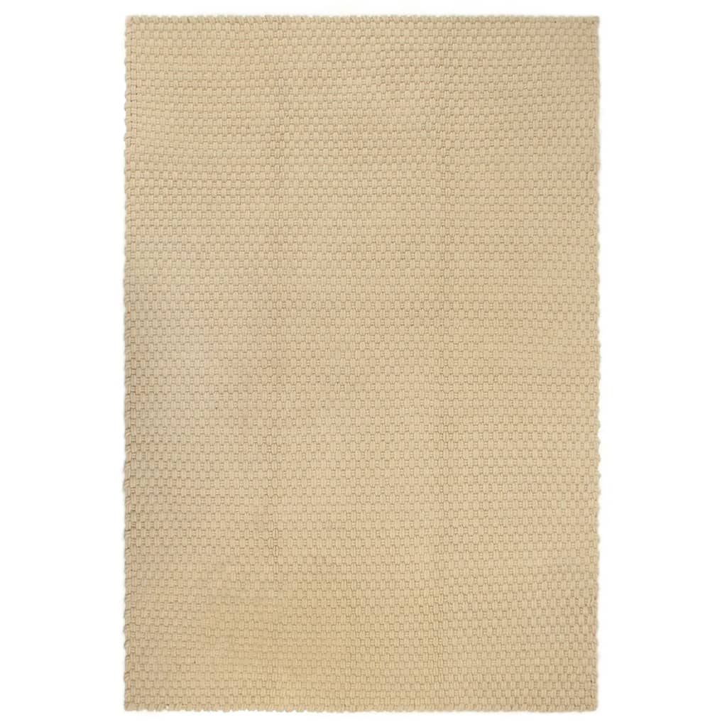 vidaXL Covor dreptunghiular, natural, 120×180 cm, bumbac Covoare
