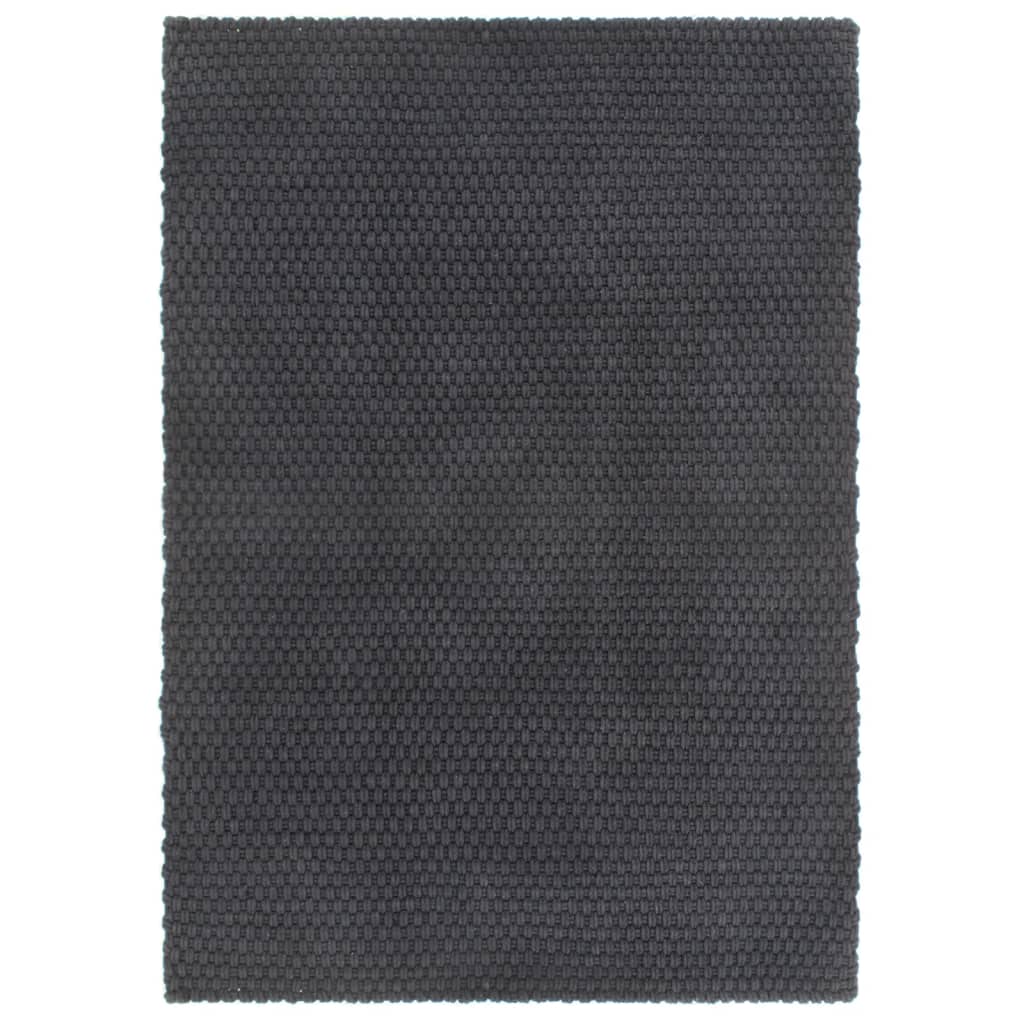 Tapis rectangulaire Anthracite 200x300 cm Coton