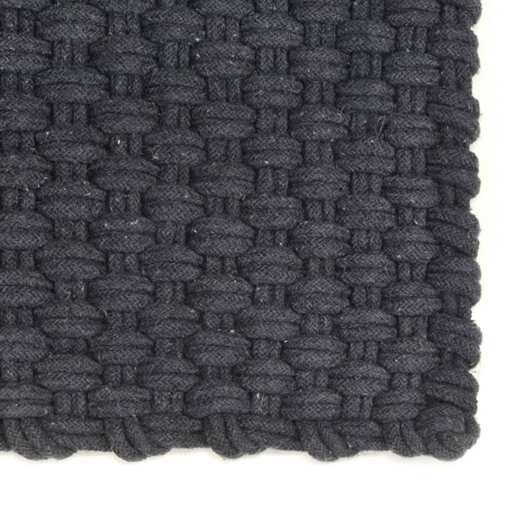 Teppich Rechteckig Anthrazit 200x300 cm Baumwolle | Stepinfit.de