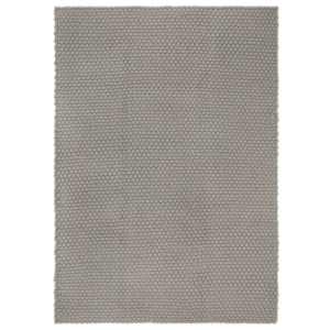 Preproga pravokotna siva 160x230 cm bombaž