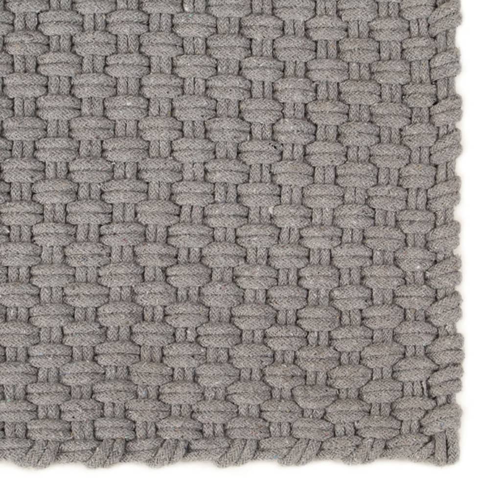 Teppich Rechteckig Grau 180x250 cm Baumwolle | Stepinfit.de