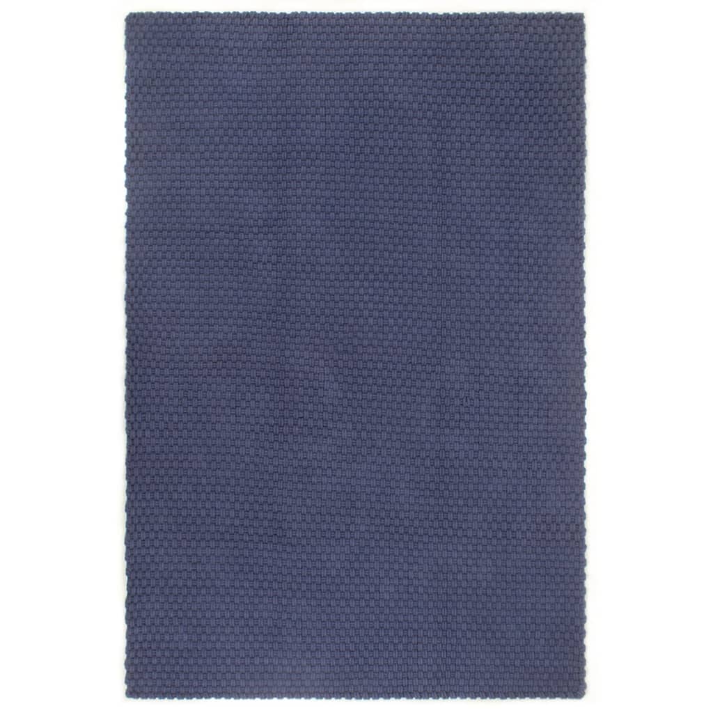vidaXL Covor dreptunghiular, bleumarin, 120×180 cm, bumbac 120x180 imagine noua