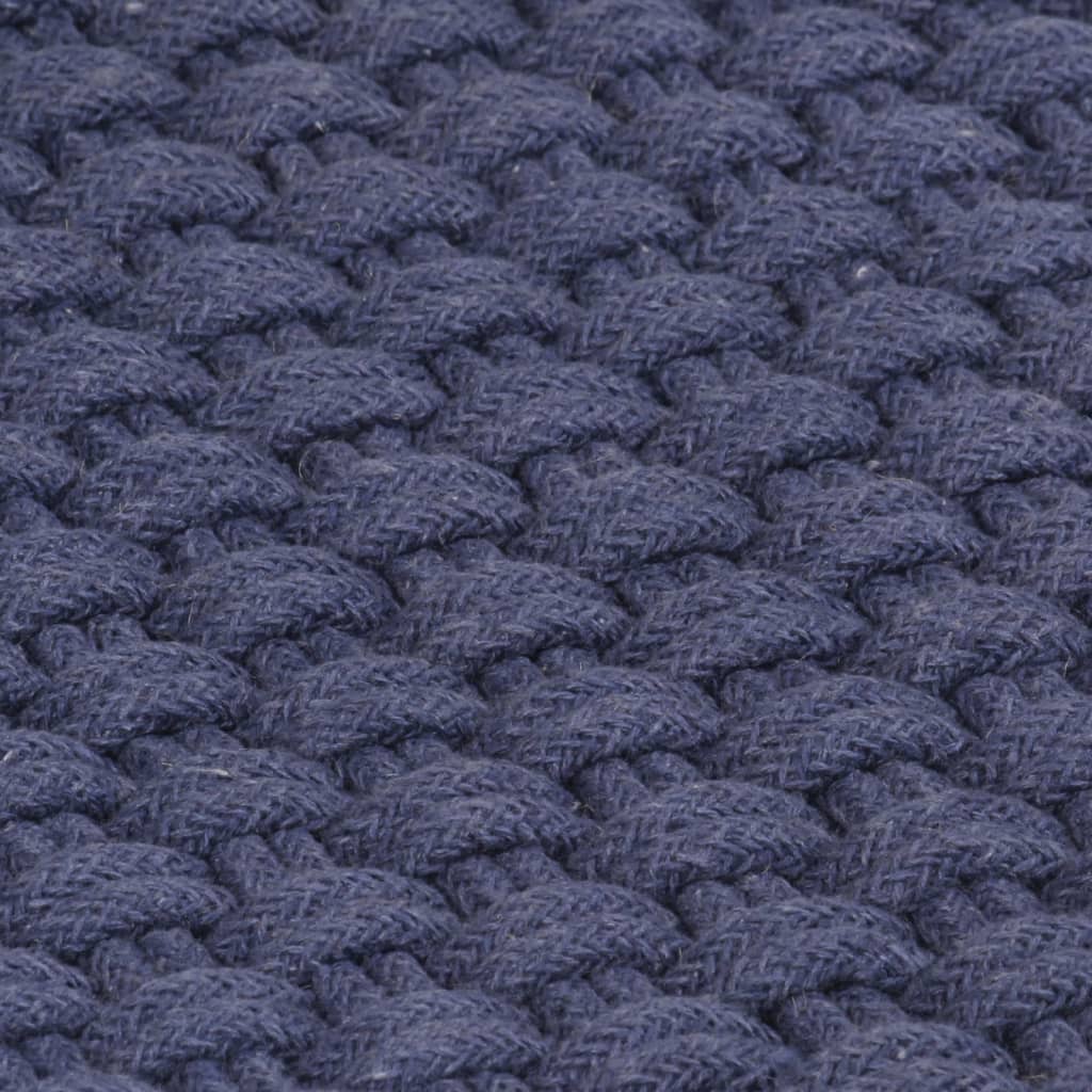 Teppich Rechteckig Marineblau 180x250 cm Baumwolle | Stepinfit
