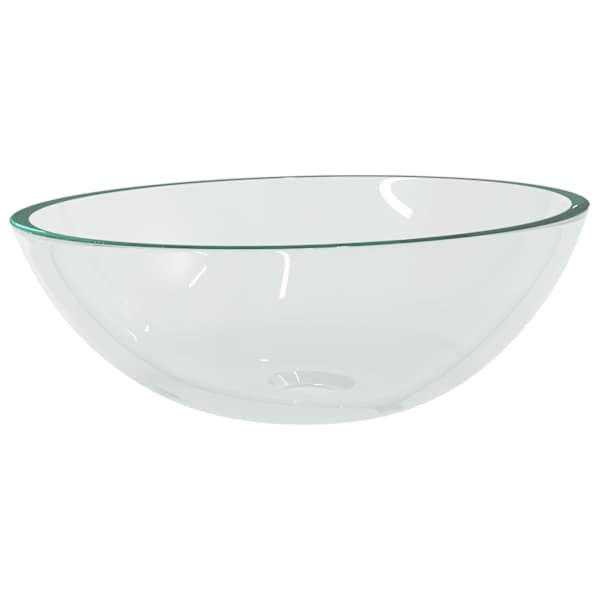 vidaXL valamu, klaas, 50 x 37 x 14 cm, l&auml;bipaistev